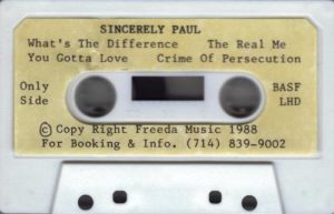 Sincerely Paul - Demo/EP Tape